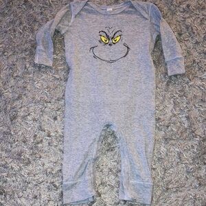 Gray Grinch Kids One Piece romper rabbit skins 12 months baby long sleeve